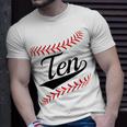 Kids 10 Year Old 10Th Baseball Softball Birthday Party Boys Girls Unisex T-Shirt Gifts for Him