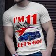 Kids 11 Year Old 11Th Racing Racecar Birthday Party Boys Girls Unisex T-Shirt Gifts for Him