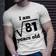 Kids Square Root 9 Years Old Funny 9Th Birthday For Kids Unisex T-Shirt Gifts for Him