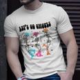 Let's Go Ghouls Halloween Western Spooky Skeletons Dancing T-Shirt Gifts for Him