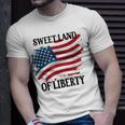 Memorial Day Sweet Land Of Liberty American Flag Unisex T-Shirt Gifts for Him