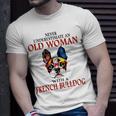 Never Underestimate An Old Woman With A French Bulldog Unisex T-Shirt Gifts for Him