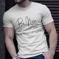 Be Nice Get Lots Of Sleep Drink Plenty Of Water Quote T-Shirt Gifts for Him