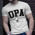 Opa Est 2023 Opa To Be Gifts New Opa Fathers Day Unisex T-Shirt Gifts for Him