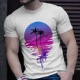 Palm Trees Beach Sunset Beach Lovers Summer Vacation Unisex T-Shirt Gifts for Him