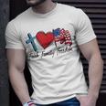 Patriotic Retro Faith Family Freedom Usa Flag 4Th Of July Unisex T-Shirt Gifts for Him