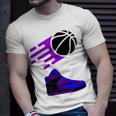 Purple Basketball Sneaker Unisex T-Shirt Gifts for Him