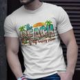 The Beach Is My Happy Place Vacation Summer Vacation Funny Gifts Unisex T-Shirt Gifts for Him