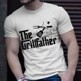 Vintage The Grillfather Funny Dad Bbq Grill Fathers Day Unisex T-Shirt Gifts for Him
