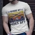 Where My Hoes At Vintage Retro Gardening Lover Gardener Unisex T-Shirt Gifts for Him