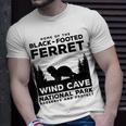 Wind Cave National Park Endangered Black Footed Ferret T-Shirt Gifts for Him