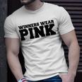 Winners Wear Pink Team Spirit Game Competition Color Sports T-Shirt Gifts for Him