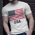 Womens Usa Flag Red White Blue 4Th Of July Top Unisex T-Shirt Gifts for Him