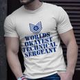 Worlds Okayest Airforce Technical Sergeant T-Shirt Gifts for Him
