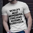 World's Most Wonderful Firearms Assembly Supervisor T-Shirt Gifts for Him