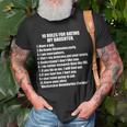 10 Rules Dating My Daughter Overprotective Dad Protective Gift For Women Unisex T-Shirt Gifts for Old Men