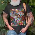 195 Flags Of All Countries In The World International Event T-Shirt Gifts for Old Men