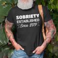 3 Years Sober Sobriety Celebration Appreciation 2019 Sober Unisex T-Shirt Gifts for Old Men