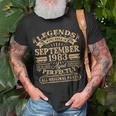 40Th Birthday Decoration Legends Born In September 1983 T-Shirt Gifts for Old Men