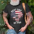 4Th Of July Best Dad By Par Disc Golf Men Fathers Day Unisex T-Shirt Gifts for Old Men