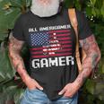 4Th Of July Boys Kids Men All American Gamer Flag Merica Unisex T-Shirt Gifts for Old Men