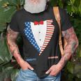 4Th Of July Independence Day American Flag Tuxedo Unisex T-Shirt Gifts for Old Men