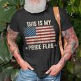 4Th Of July Patriotic This Is My Pride Flag Usa American Unisex T-Shirt Gifts for Old Men