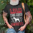 5 Rules For Cane Corso Dog Lover T-Shirt Gifts for Old Men