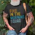 5 Am Squad Gym Workout Quote Apparel T-Shirt Gifts for Old Men