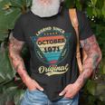 52Th Birthday Legend Since October 1971 52 Years Old T-Shirt Gifts for Old Men