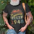 75 Year Old Awesome Since June 1948 75Th Birthday Unisex T-Shirt Gifts for Old Men