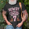 7Th Birthday Girls Cowgirl Howdy Western Themed Birthday Unisex T-Shirt Gifts for Old Men