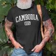 855 Country Area Code Cambodia Cambodian Pride T-Shirt Gifts for Old Men