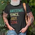 9 Year Old Awesome Since July 2014 9Th Birthday Unisex T-Shirt Gifts for Old Men