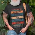A Father Is Husband Daddy Son Protector Hero Fathers Day Unisex T-Shirt Gifts for Old Men