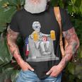 Abe Lincoln4Th Of July Drinkin Memorial T-Shirt Gifts for Old Men