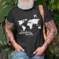 Adventure Awaits World Map For Travel Vacations Unisex T-Shirt Gifts for Old Men