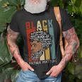 African Pride Black Dads Matter Unisex T-Shirt Gifts for Old Men