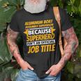 Aluminum Boat Assembly Supervisor Humor T-Shirt Gifts for Old Men