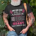Amber Name Gift And God Said Let There Be Amber V3 Unisex T-Shirt Gifts for Old Men