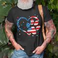 American Flag Patriotic Dog & Cat Paw Print 4Th Of July Unisex T-Shirt Gifts for Old Men