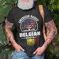 American Raised With Belgian Roots Belgium Belgian Flag Unisex T-Shirt Gifts for Old Men