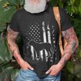American Us Flag Bull Mastiff T-Shirt Gifts for Old Men