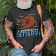 Anatomy Of Betta Fish Funny Fishkeeping Aquarium Graphic Unisex T-Shirt Gifts for Old Men