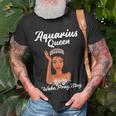 Aquarius Queen Wake Pray SlayT-Shirt Gifts for Old Men
