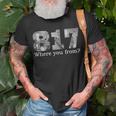 Area Code 817 T-Shirt Gifts for Old Men