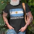 Argentinian Flag Vintage Made In Argentina T-Shirt Gifts for Old Men