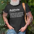 Askhole Definition Hilarious Gag Dictionary Adult T-Shirt Gifts for Old Men