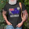 Australia Flag Jersey Australian Soccer Team Australian T-Shirt Gifts for Old Men