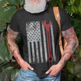 Auto Repairman Car Mechanic Wrench Workshop Tools Usa Flag Mechanic Funny Gifts Funny Gifts Unisex T-Shirt Gifts for Old Men